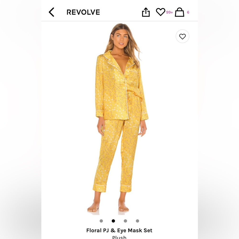 Revolve pajamas; size XS; perfect condition; worn once; no eye mask